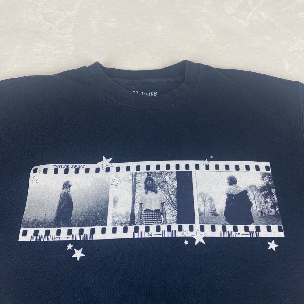 Taylor Swift Folklore Graphic Sweater Adult Extra Large Black Sweatshirt - Picture 3 of 7